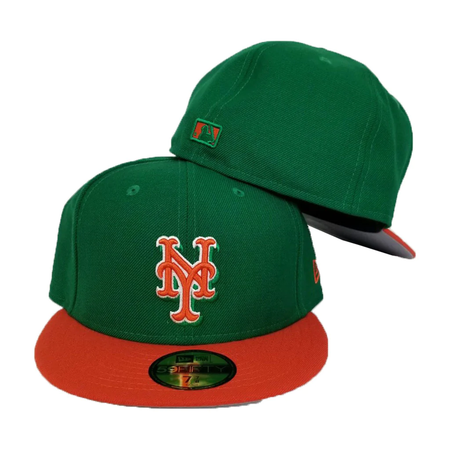 green and orange NY hat
