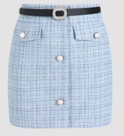 cider blue skirt set