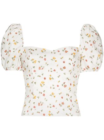 Reformation Casterly floral-print Top - Farfetch