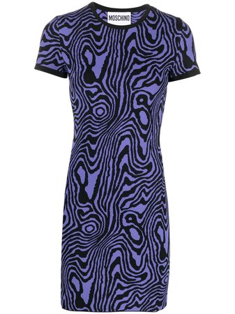 Moschino swirl-pattern Knitted Minidress - Farfetch
