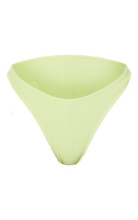 Sage Green Crinkle Cheeky Bum Bikini Bottom | PrettyLittleThing