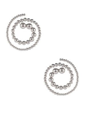 Y. Project Women's Metallic Pearl Spiral Earrings