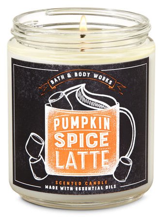 Pumpkin Spice Latte Single Wick Candle | Bath & Body Works