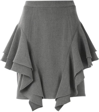 frill layered mini skirt