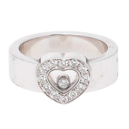 Chopard Happy Diamonds Heart 18K White Gold Band Ring