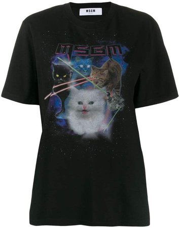 graphic cat T-shirt