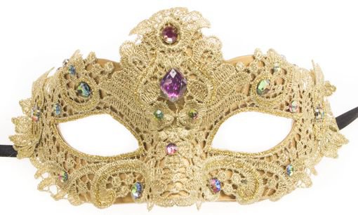 Gold Lace Masquerade Mask - Italian Masquerade Masks