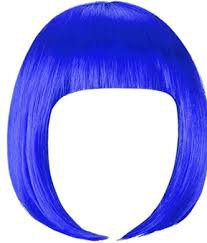 blue wig png - Google Search