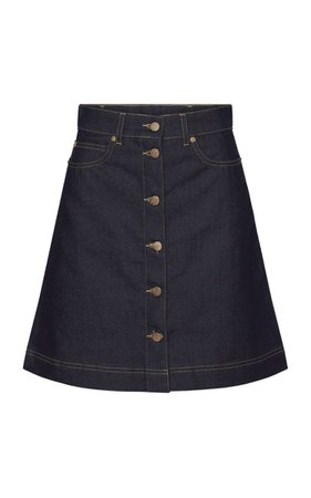 Carmela Organic Cotton Denim Mini Skirt By Remain | Moda Operandi