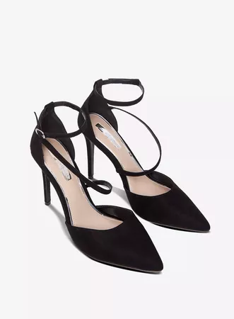 CRYSTAL Black Asymmetric Court Shoes | Miss Selfridge