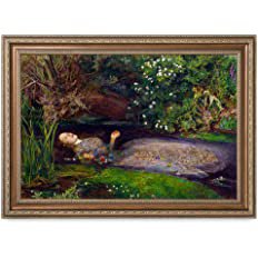 Amazon.com: DECORARTS - Ophelia by John Everett Millai. Oil Painting Reproduction, Giclee Print on Canvas. Ready to Hang Framed Wall Art for Home and Office Decor. Total Size w/ Frame: 35x25": Posters & Prints