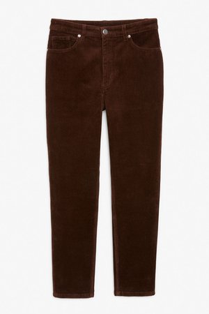 Corduroy trousers - Brown - Trousers - Monki WW