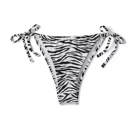 Women's Ultra High Leg Adjustable Coverage Bikini Bottom - Wild Fable™ Black/white Zebra Print : Target
