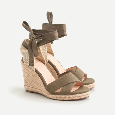 J.Crew: Lace-up Espadrille Wedge For Women