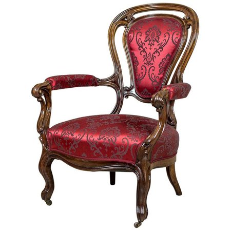 Neo-Rococo Walnut Armchair from the Early 20th Century For Sale at 1stdibs