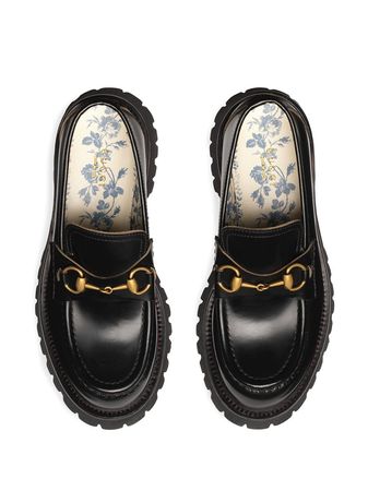 Gucci Leather Lug Sole Loafers - Farfetch