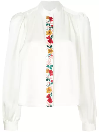 Alexa Chung Floral Detail Shirt - Farfetch