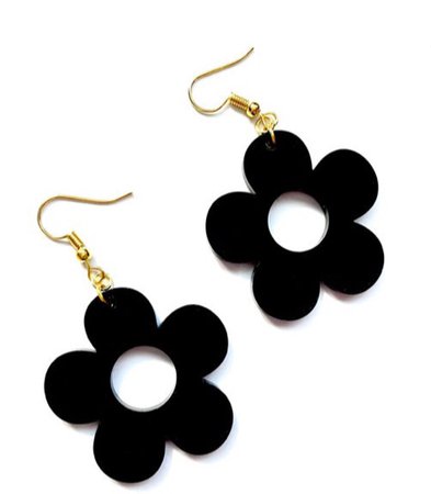 black daisy earrings