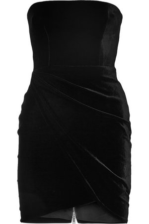 Alex Perry | Strapless velvet mini dress | NET-A-PORTER.COM