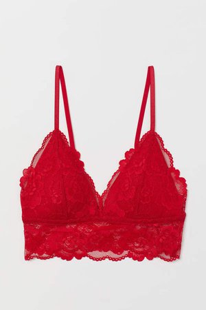 red lace bralette