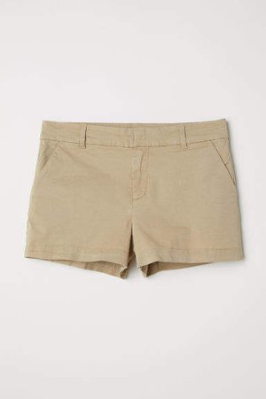 Cotton Shorts - Beige