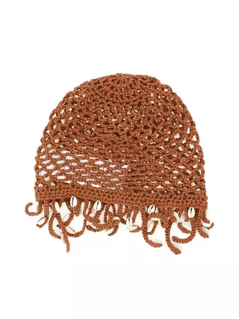 Alanui Mother Nature Cowry Shell Crochet Knit Hat – Cettire