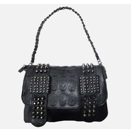 Rockabilly Punk Rock Baby Black Fashion Skull Bag Handbag Shoulder No.8      (2) By FashionMachine $39.90 USD