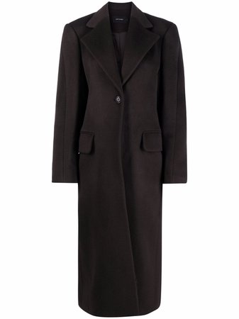 Farfetch Low Classic Curve Sleeve button-front Long Coat