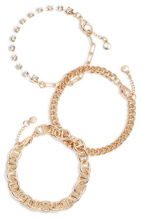 BP. Assorted Set of 3 Chain Bracelets | Nordstrom