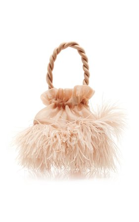 Grace Ostrich Feather Top Handle Bag by Staud | Moda Operandi