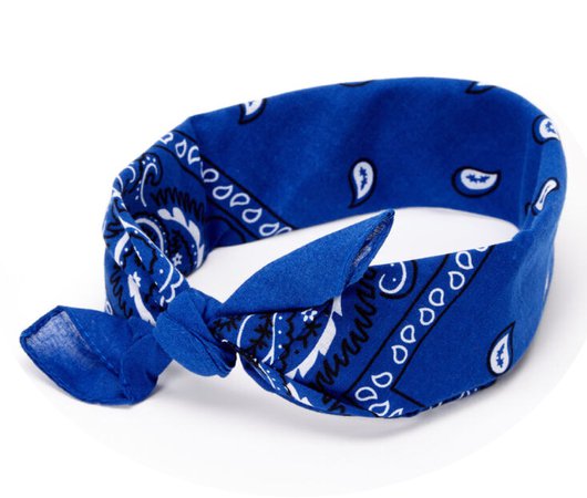 Blue hair bandana