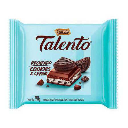Chocolate Talento Rechado Cookies Cream - Garoto nas Lojas Americanas.com