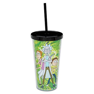 rick and morty cup with straw