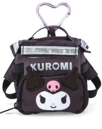 kuromi cute keychain black bag pouch backpack