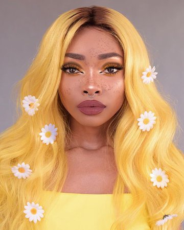 yellow hair model girl