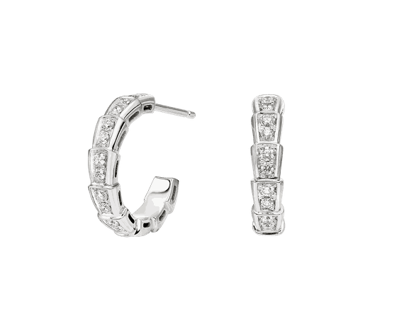 Serpenti White gold Earrings 356172 | Bvlgari