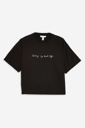 PETITE 'Live Best Life' T-Shirt | Topshop