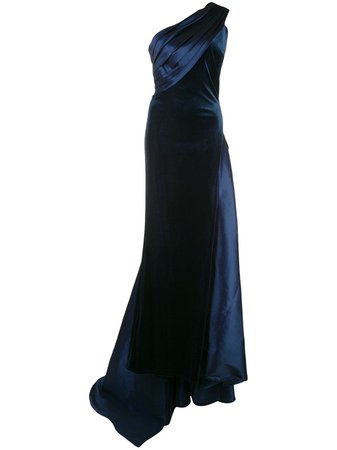 Tadashi Shoji Вечернее Платье Из Бархата и Атласа На Одно Плечо - Farfetch