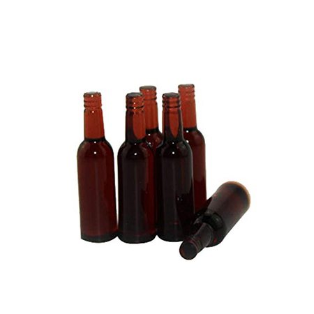 Amazon.com: Gbell Mini Wine Bottle Model for 1/12 Scale Miniature Kids Girls Dollhouse Accessories Toy (Brown): Toys & Games