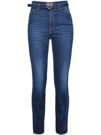 Pinko Belted slim-fit Jeans - Farfetch