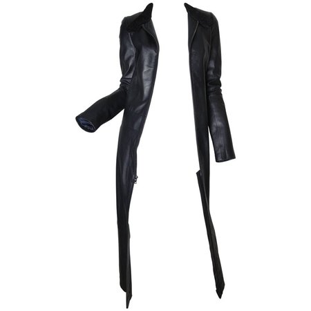 Richard Tyler Soft Leather Coat, 1990s For Sale at 1stdibs