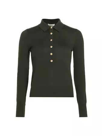 Shop L'AGENCE Sterling Buttoned Sweater | Saks Fifth Avenue