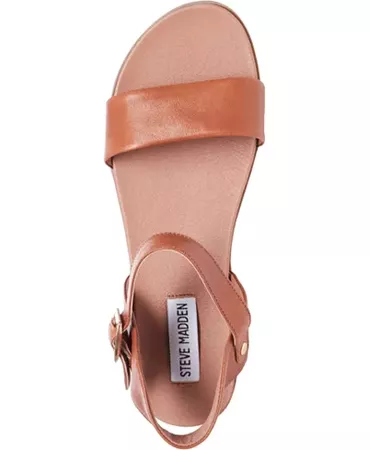 Steve Madden Dina Flat Sandals & Reviews - Sandals & Flip Flops - Shoes - Macy's tan