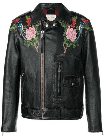 Gucci Angry Cat Leather Jacket
