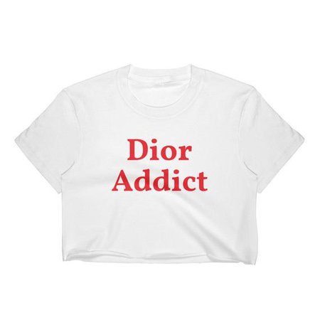Dior Addict TIPTON Los Angeles Women's Crop Top White | Etsy