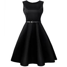 Casual Vintage Black Dress