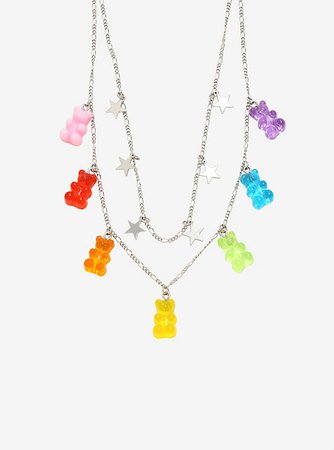 Candy Bear Star Layered Necklace