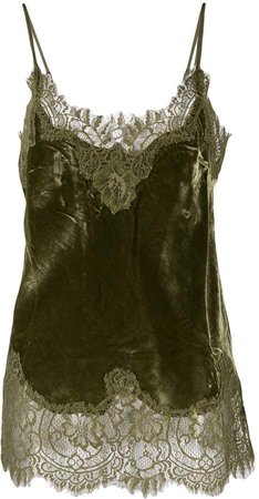 sleeveless lace detail top