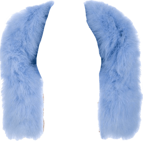 blue fur coat crop