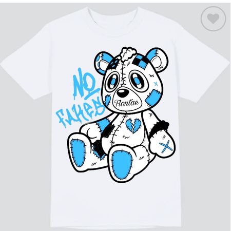 Jordan 1 UNC Toe Flantoe T-shirt No Flakes Bear Graphic